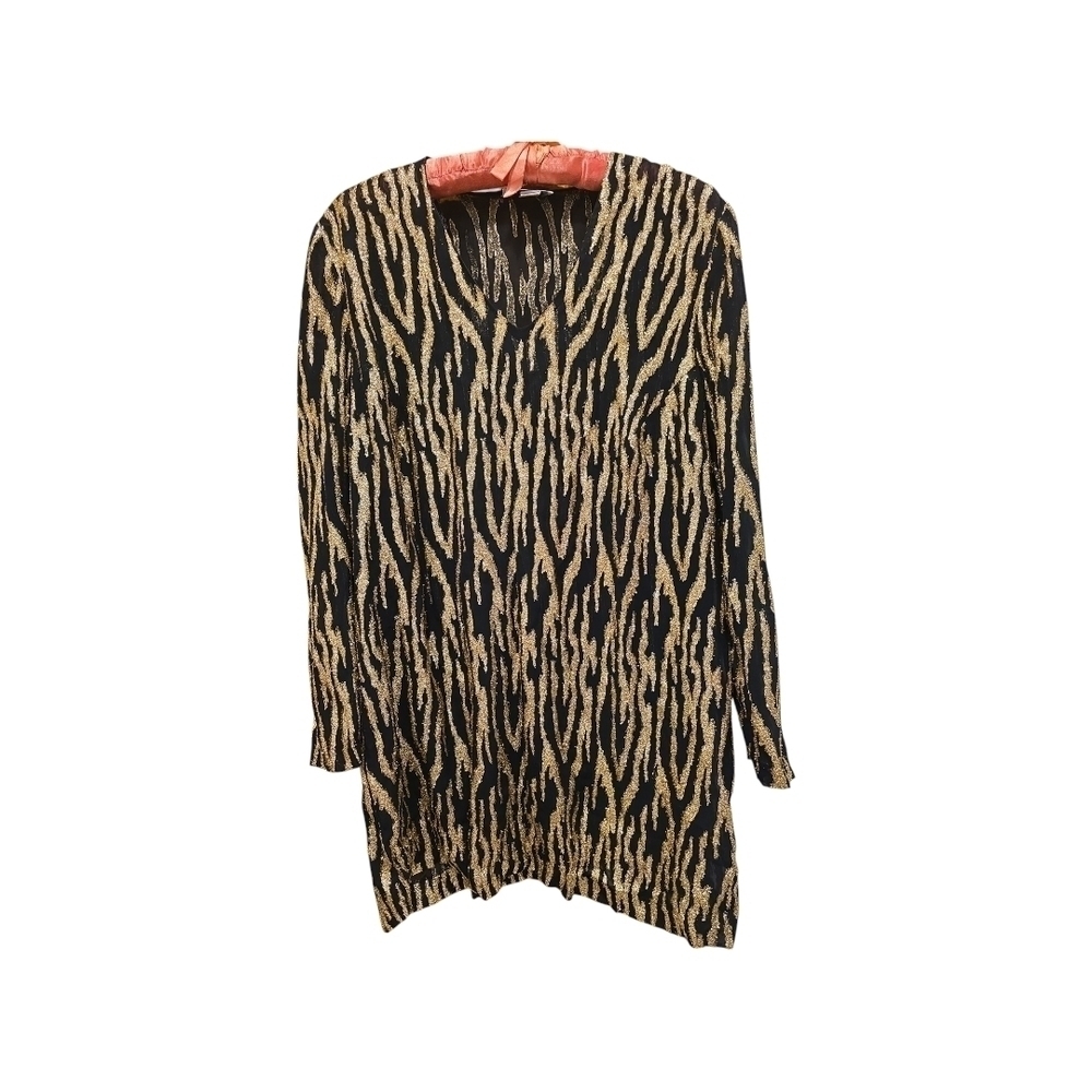 Chic Animal Print Sweater Vtg Oversized